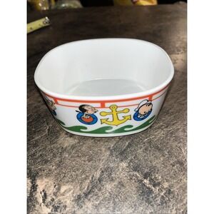 Vintage Deka Popeye Small Plastic Bowl - 1970s Ship Boat Design - Dip/Snack Bowl